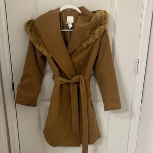 Women’s Faux Fur Hooded Coat